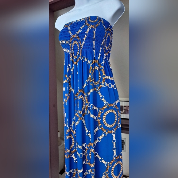 BUZY Boobtube Maxi Dress Strapless Bandeau Elasticated Elastic Tube Top - Picture 4 of 11